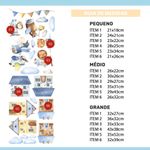 Kit Adesivos de Parede Infantil Aquarela: Casas, Aviões, Nuvens e Animais