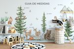 Adesivo de Parede Bosque Alegre Aquarela Cores e Vida