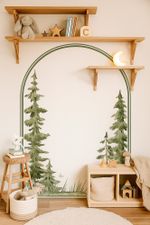 Adesivo de Parede Infantil Arco Romano Bosque Encantado Premium