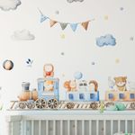 Adesivo de Parede Infantil Trenzinho Aquarela