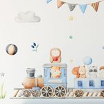 Adesivo de Parede Infantil Trenzinho Aquarela