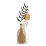 Adesivo de Parede Boho Abstrato Formas Botânicas Modernas