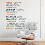 Adesivo de Parede Frase Motivacional Pense Positivo