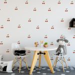 Kit Adesivos de Parede Infantil Cerejas Delicadas Aquarela