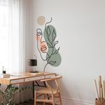 Adesivo de Parede Rosto Minimalista Estilo Boho Moderno