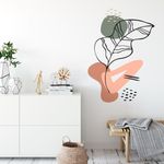 Adesivo de Parede Folhas Botânicas Boho Natureza Viva