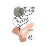 Adesivo de Parede Folhas Botânicas Boho Natureza Viva