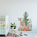 Adesivo de Parede Infantil Amigos do Bosque Natureza Divertida