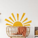 Adesivo de Parede Infantil Sol Radiante e Feliz