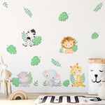 Adesivo de Parede Infantil Safari Aquarela Animais da Selva Baby