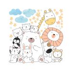 Adesivo de Parede Infantil Savana Baby Animais Africanos