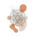 Adesivo de Parede Mandala Boho Moderno e Formas Orgânicas