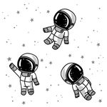 Kit Adesivos de Parede Infantil Aventura no Espaço e Astronautas