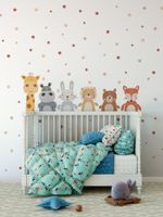 Kit Adesivos de Parede Infantil Safari Animais e Bolinhas Coloridas