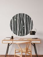 Adesivo de Parede Círculo Abstrato Design Moderno Minimalista
