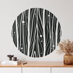 Adesivo de Parede Círculo Abstrato Design Moderno Minimalista