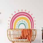 Adesivo de Parede Infantil Arco-Íris Alegria das Cores