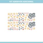Adesivo de Parede Infantil Céu em Aquarela com Estrelas e Luas