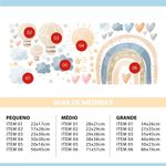 Kit Adesivos de Parede Infantil Universo Boho: Arco-íris e Elementos