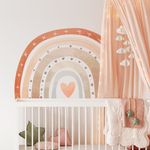 Adesivo de Parede Infantil Arco-Íris Boho Tons Terrosos
