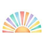 Adesivo de Parede Infantil Pôr do Sol Aquarela Tons Terrosos