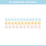 Adesivo de Parede Infantil Arco-Íris Mágico Sol e Estrelas Aquarela