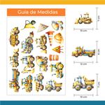 Kit Adesivos de Parede Aquarela Canteiro de Obras e Máquinas