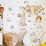 Kit Adesivos de Parede Infantil Aquarela Arco-Íris Mágico e Nuvens