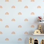 Kit Adesivos Decorativos de Parede Arco-Íris Aquarela Soft Tons Pastéis