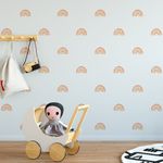 Kit Adesivos Decorativos de Parede Arco-Íris Aquarela Soft Tons Pastéis