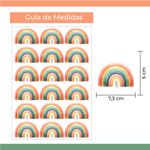 Kit Adesivos Decorativos de Parede Arco-Íris Candy Colors Alegria