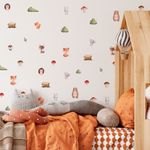 Kit Adesivos de Parede Infantil Bichinhos em Aquarela
