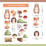 Kit Adesivos de Parede Infantil Bichinhos em Aquarela