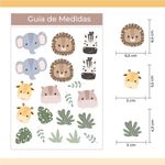 Kit Adesivos de Parede Safari: Aventuras na Selva Baby
