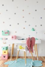 Kit Adesivos de Parede Poá Aquarela: Bolinhas Delicadas