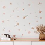 Kit Adesivos de Parede Floral Boho Chic em Aquarela