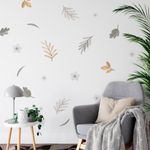 Kit Adesivos de Parede Floral Elegante Tons Pastéis Aquarela