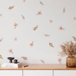 Kit Adesivos de Parede Flores Delicadas em Aquarela