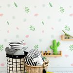 Kit Adesivos de Parede Mix de Folhas e Flores Aquarela