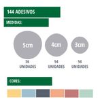 Kit Adesivos de Parede Infantil Bolinhas Poá Minimalista - 144 Unidades