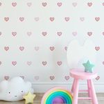 Kit Adesivos de Parede Corações Delicados em Aquarela