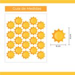 Kit Adesivos de Parede Grande Sol Radiante e Amigável