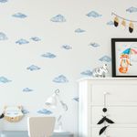 Kit Adesivos de Parede Nuvens de Algodão Aquarela