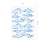 Kit Adesivos de Parede Nuvens de Algodão Aquarela