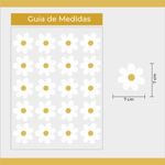 Kit Adesivos de Parede Margaridas Delicadas para Decoração