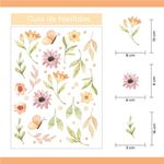 Kit Adesivos de Parede Aquarela Floral 