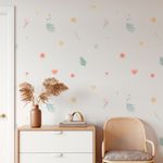Kit Adesivos de Parede Botânico Floral Elegance Aquarela