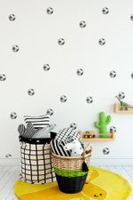 Kit Adesivos de Parede Bolas de Futebol Quarto de Craque