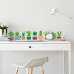 Kit Adesivos de Parede Cactos Estilo Boho Escandinavo