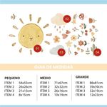 Adesivo de Parede Infantil Boho Sol e Elementos Delicados